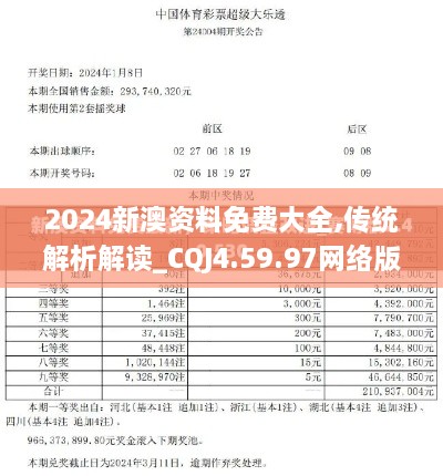 2024新澳资料免费大全,传统解析解读_CQJ4.59.97网络版