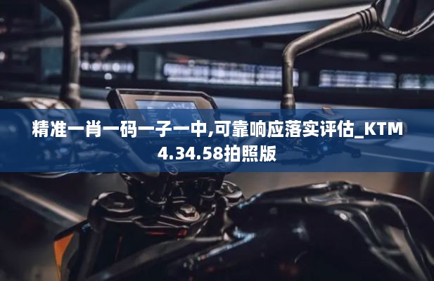 精准一肖一码一子一中,可靠响应落实评估_KTM4.34.58拍照版