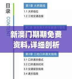 新澳门期期免费资料,详细剖析解答解释策略_TVW1.30.77供给版