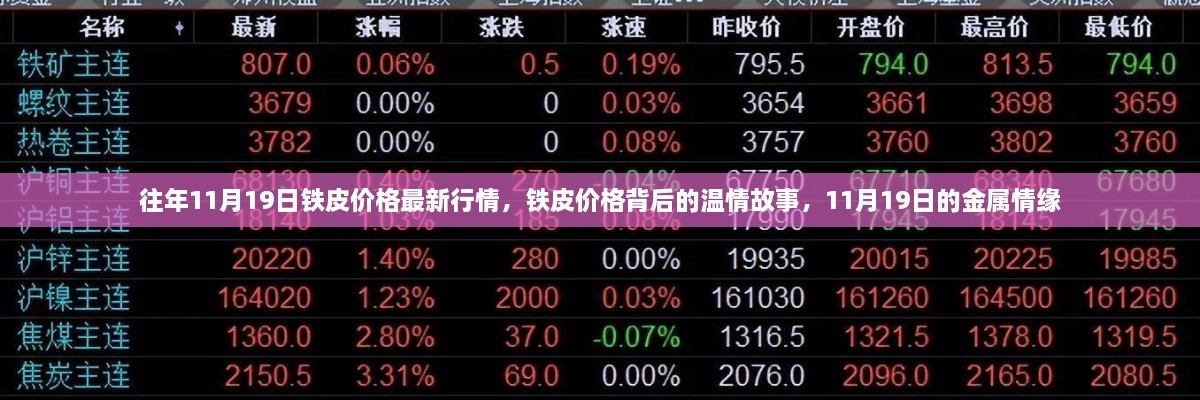 11月19日铁皮价格行情背后的温情故事与金属情缘探索