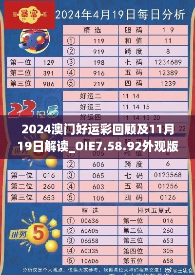 2024澳门好运彩回顾及11月19日解读_OIE7.58.92外观版