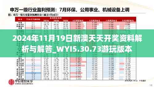2024年11月19日新澳天天开奖资料解析与解答_WYI5.30.73游玩版本