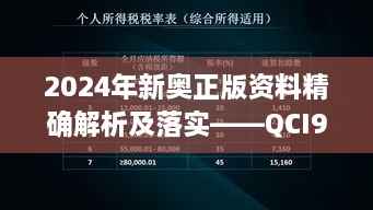 2024年新奥正版资料精确解析及落实——QCI9.43.98绿色版
