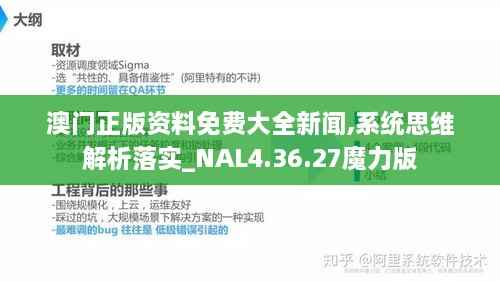 澳门正版资料免费大全新闻,系统思维解析落实_NAL4.36.27魔力版