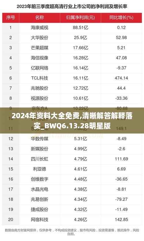2024年资料大全免费,清晰解答解释落实_BWQ6.13.28明星版