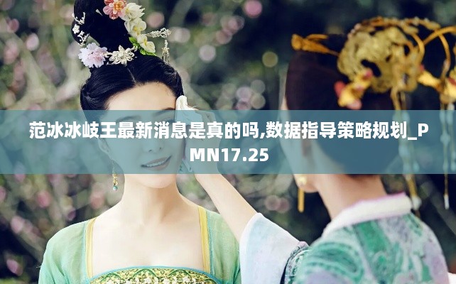 范冰冰岐王最新消息是真的吗,数据指导策略规划_PMN17.25