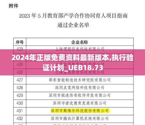 2024年正版免费资料最新版本,执行验证计划_UEB18.73
