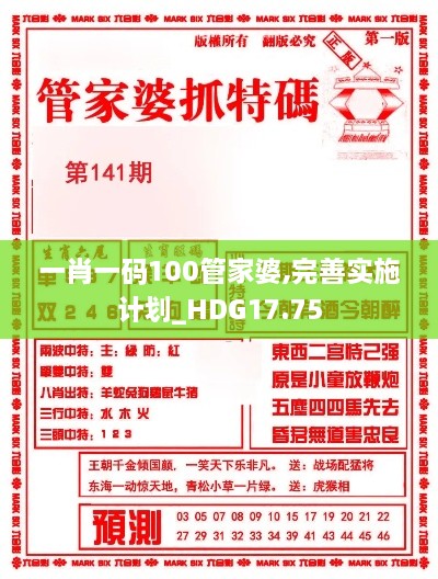 一肖一码100管家婆,完善实施计划_HDG17.75