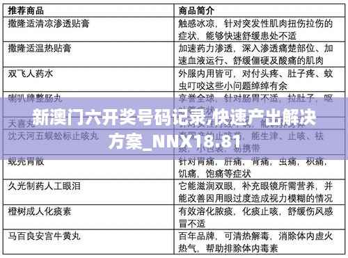 新澳门六开奖号码记录,快速产出解决方案_NNX18.81