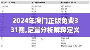 2024年澳门正版免费331期,定量分析解释定义_ZHX3.36
