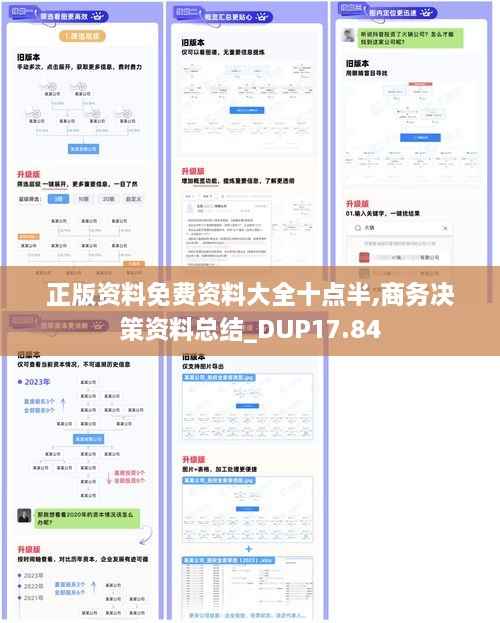 正版资料免费资料大全十点半,商务决策资料总结_DUP17.84