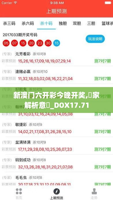 新澳门六开彩今晚开奖,專家解析意見_DOX17.71
