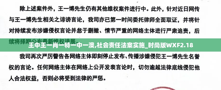王中王一肖一特一中一澳,社会责任法案实施_时尚版WXF2.18