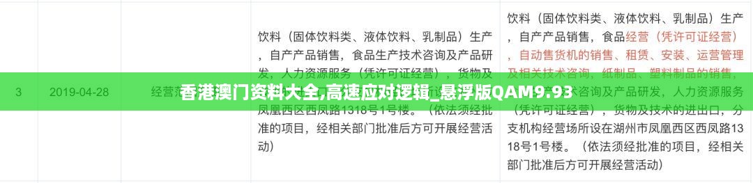 香港澳门资料大全,高速应对逻辑_悬浮版QAM9.93