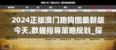 2024正版澳门跑狗图最新版今天,数据指导策略规划_探险版ZRL9.51