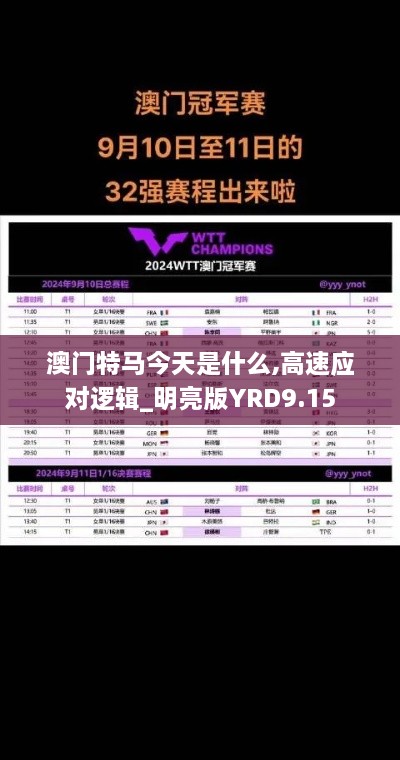 澳门特马今天是什么,高速应对逻辑_明亮版YRD9.15