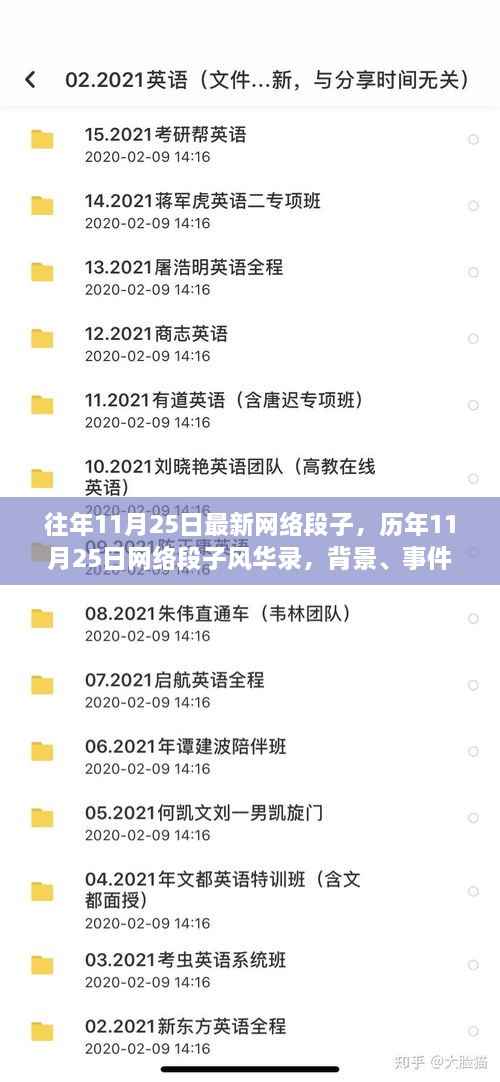 历年11月25日网络段子风华录,背景、事件、影响与时代印记