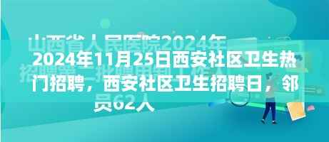 邻里情深求职奇遇记,西安社区卫生招聘日盛大开启,寻找医疗人才!