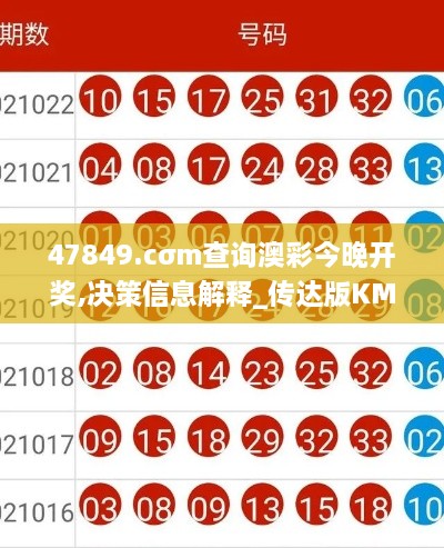 47849.cσm查询澳彩今晚开奖,决策信息解释_传达版KMC7.50