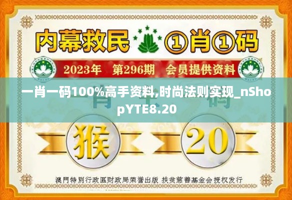 一肖一码100%高手资料,时尚法则实现_nShopYTE8.20