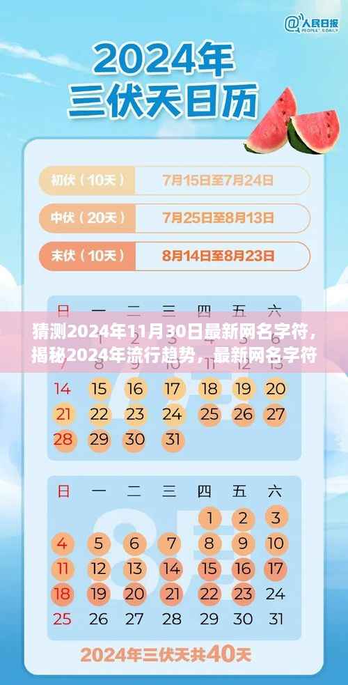 揭秘未来流行趋势,最新网名字符猜想引领潮流风尚到2024年11月30日!