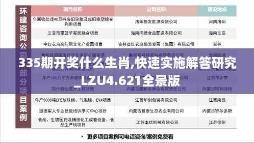 335期开奖什么生肖,快速实施解答研究_LZU4.621全景版