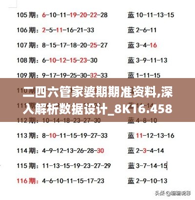 二四六管家婆期期准资料,深入解析数据设计_8K16.458-8