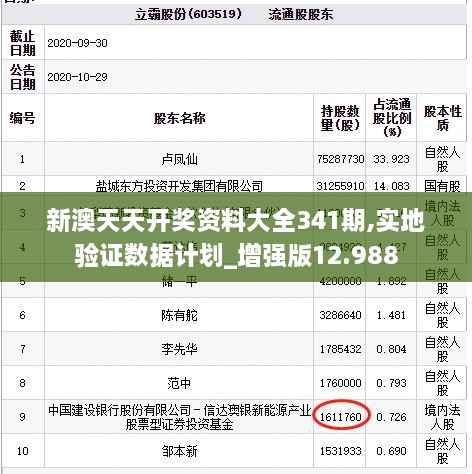 新澳天天开奖资料大全341期,实地验证数据计划_增强版12.988