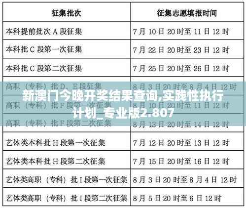 新澳门今晚开奖结果查询,实践性执行计划_专业版2.807