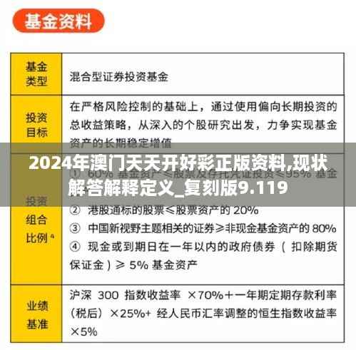 2024年澳门天天开好彩正版资料,现状解答解释定义_复刻版9.119