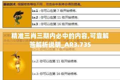 精准三肖三期内必中的内容,可靠解答解析说明_AR3.735