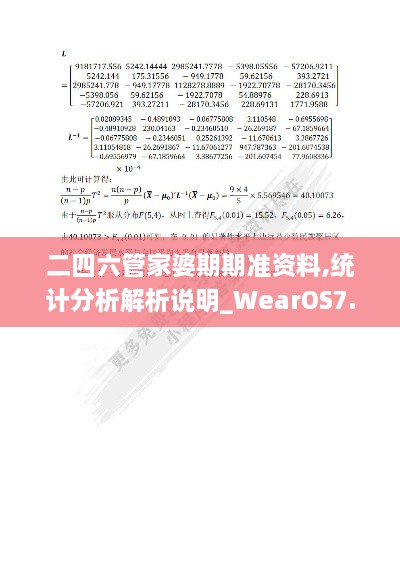 二四六管家婆期期准资料,统计分析解析说明_WearOS7.940
