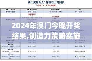 2024年澳门今晚开奖结果,创造力策略实施推广_免费版11.579
