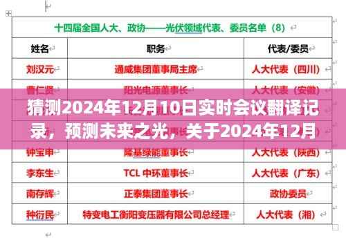 关于未来之光的深度解析,预测未来会议翻译记录,揭秘2024年12月10日实时会议翻译记录展望