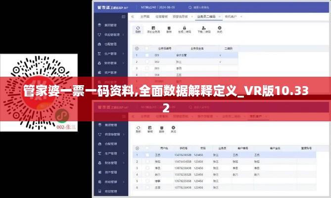管家婆一票一码资料,全面数据解释定义_VR版10.332