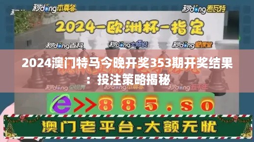 2024澳门特马今晚开奖353期开奖结果:投注策略揭秘