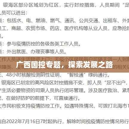 广西国控专题,探索发展之路